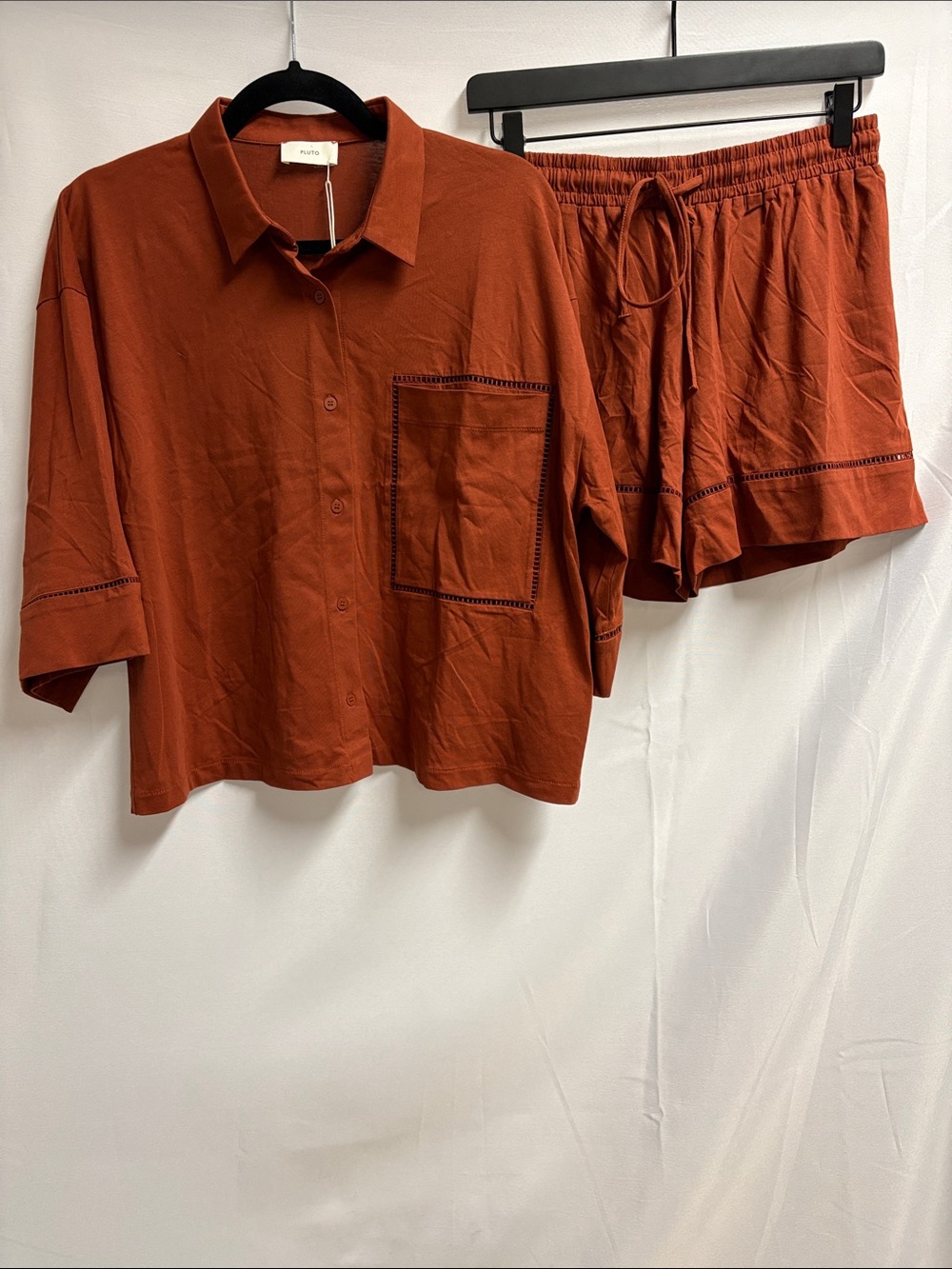 NWT Pluto Sleepwear Akela Pajamas in Spicy Size 40 Medium - Picture 2 of 6